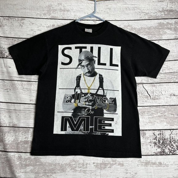 2Pac Tupac Shakur All Eyez On Me T-shirt Large‎ Double Sided Black - Picture 1 of 6